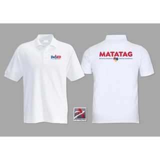 MATATAG WHITE POLO SHIRT WITH DTF PRINT COTTON | Shopee Philippines