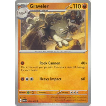 Pokemon TCG - GRAVELER 075/165 Uncommon/Reverse - 151 | Shopee Philippines