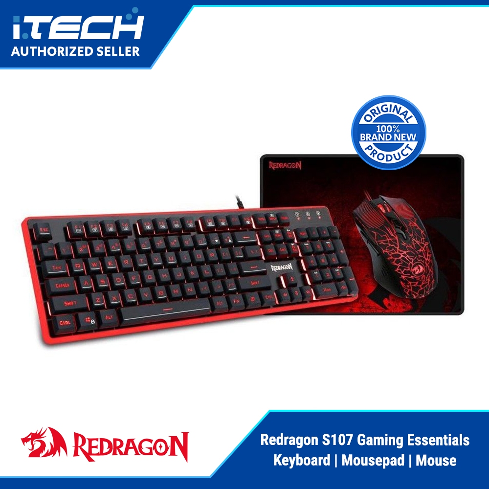 Redragon S107 Gaming Essentials | All-in-One PC Gamer Combo | Keyboard ...