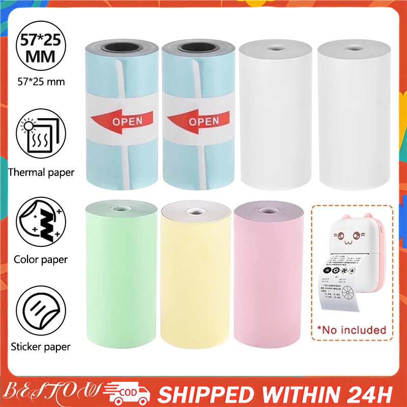 Thermal Paper Roll Coreless Glossy 57x25mm Bluetooth Lable Receipt ...