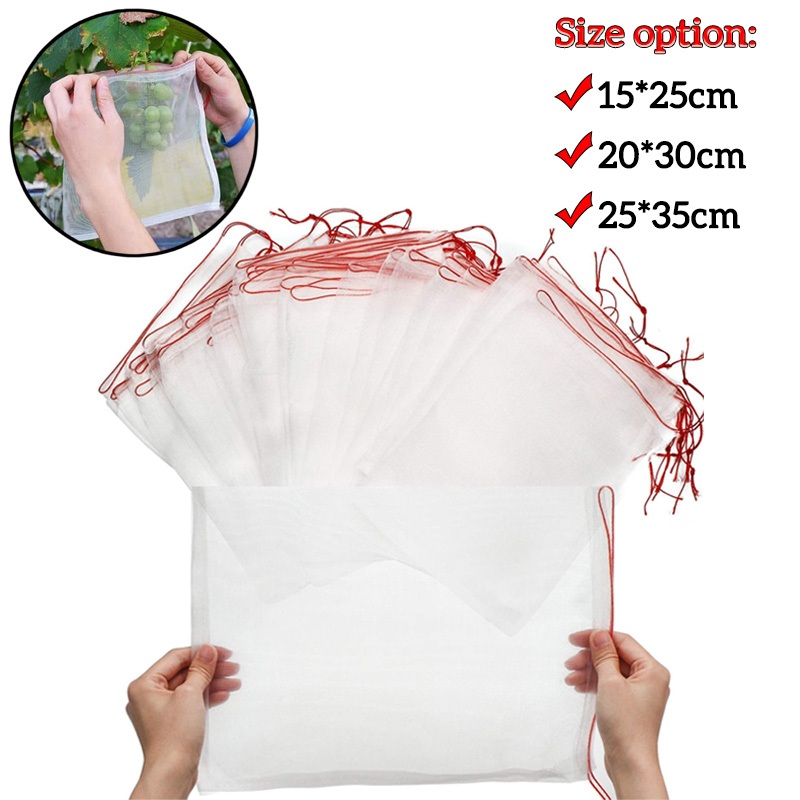 Nylon Insect Proof Mesh Bag Fruit Bags Anti Fly Net With Drawstring for ...