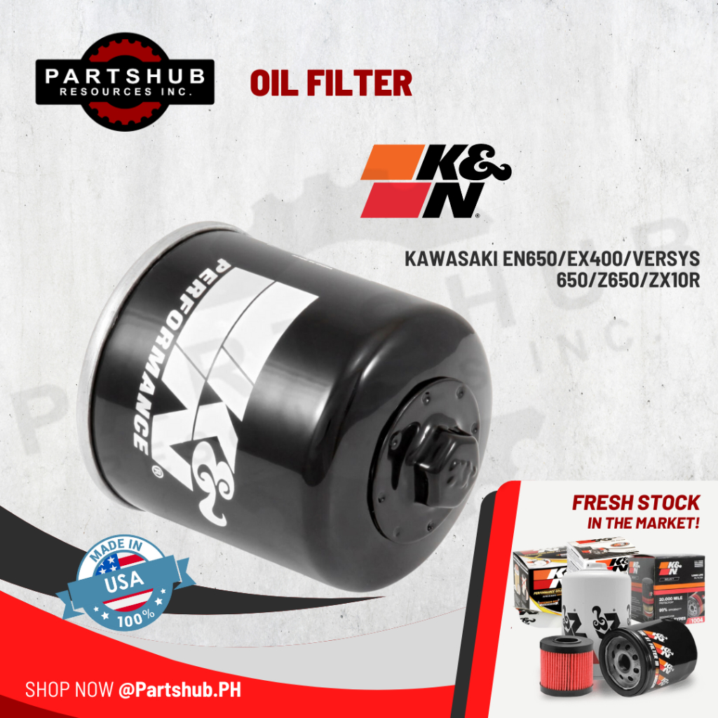 K&N OIL FILTER KN303 (KAWASAKI EN650/EX400/VERSYS 650/Z650/ZX10R/ZX