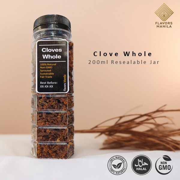 Cloves Whole (80 grams) in 200ml Resealable Jar- Fresh Sealed In Flavor ...