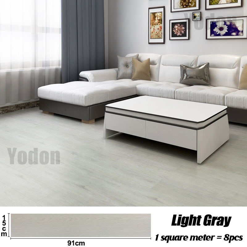 Vinyl Floor Sticker Waterproof self-adhesive PVC Wood Grain Tiles For ...