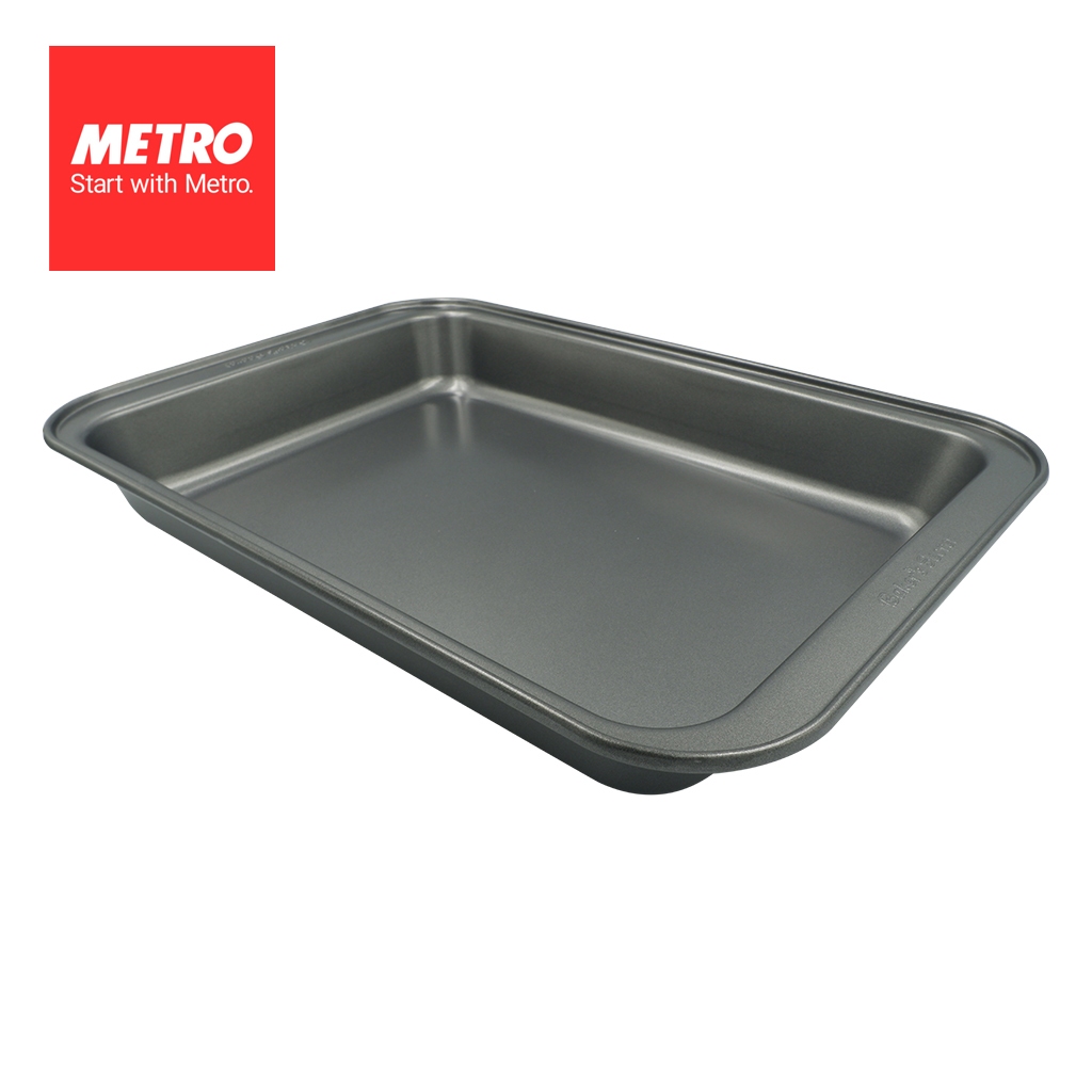 Metro Bakewares Essential Line Roaster Pan Rectangular Small Aluminum ...
