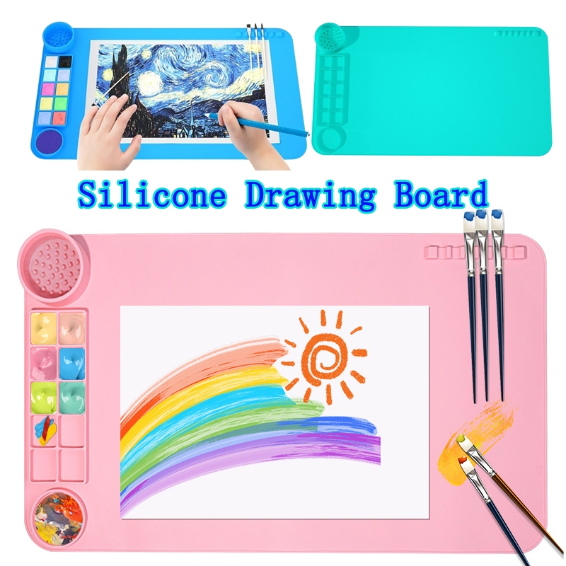 COD Silicone Painting Mat Large Drawing Mat Portable Paint Mat With ...