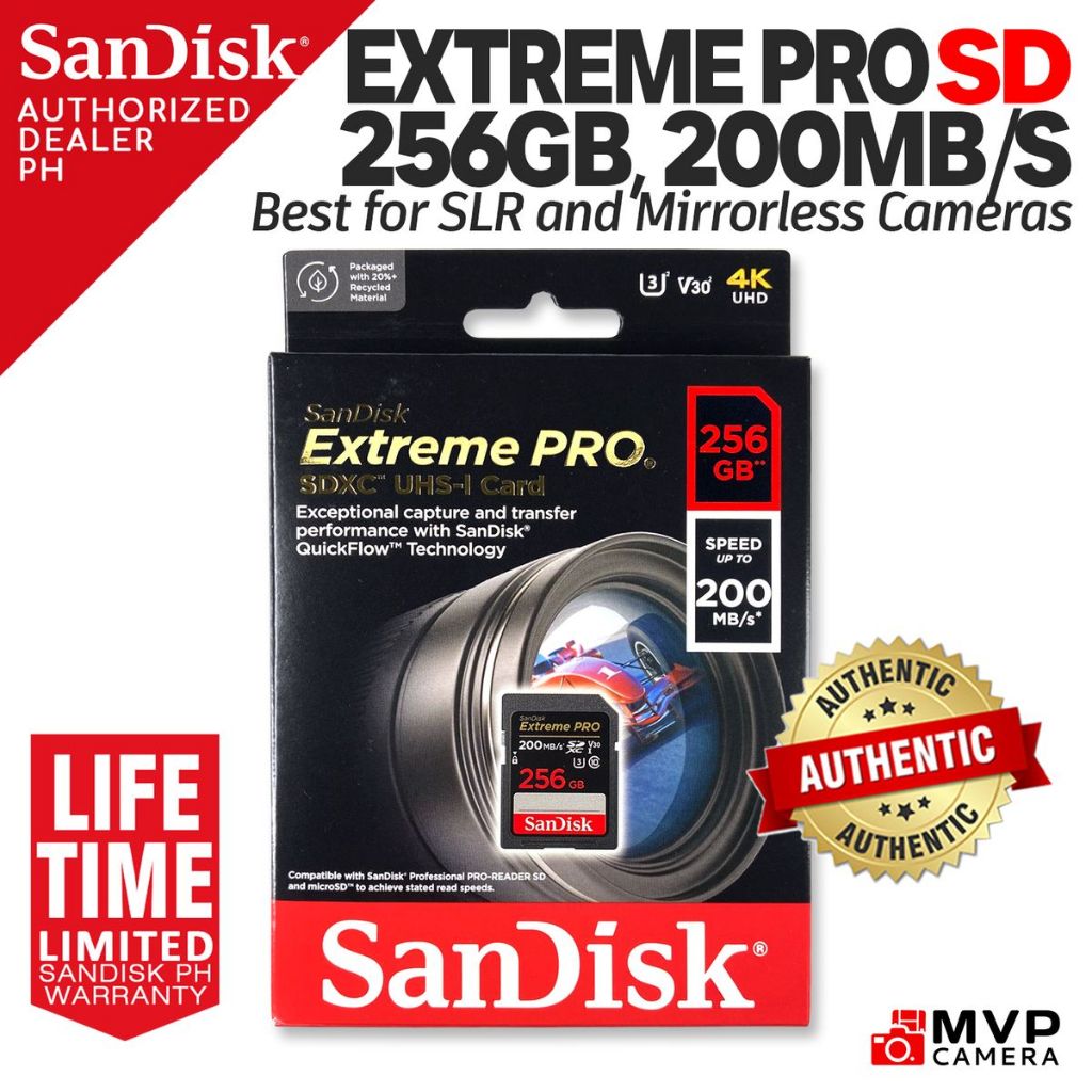 [NEW MODEL 200MB/s] Sandisk Extreme Pro SD card 256GB SDSDXXD-256G ...