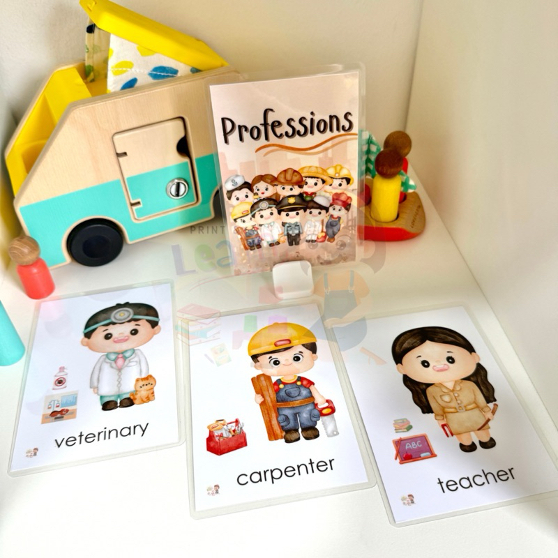 Flashcard: Professions (Laminated Educational Flashcards for kids ...