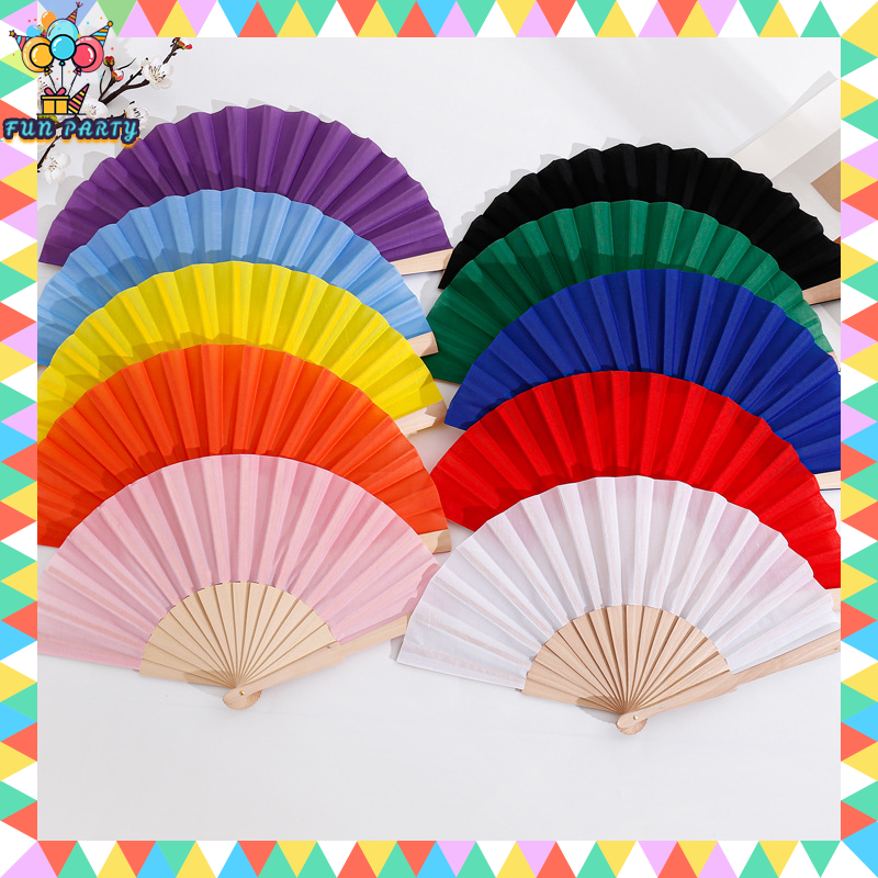 Candy Colored Plastic Fan 23cm Cloth Fan | Shopee Philippines