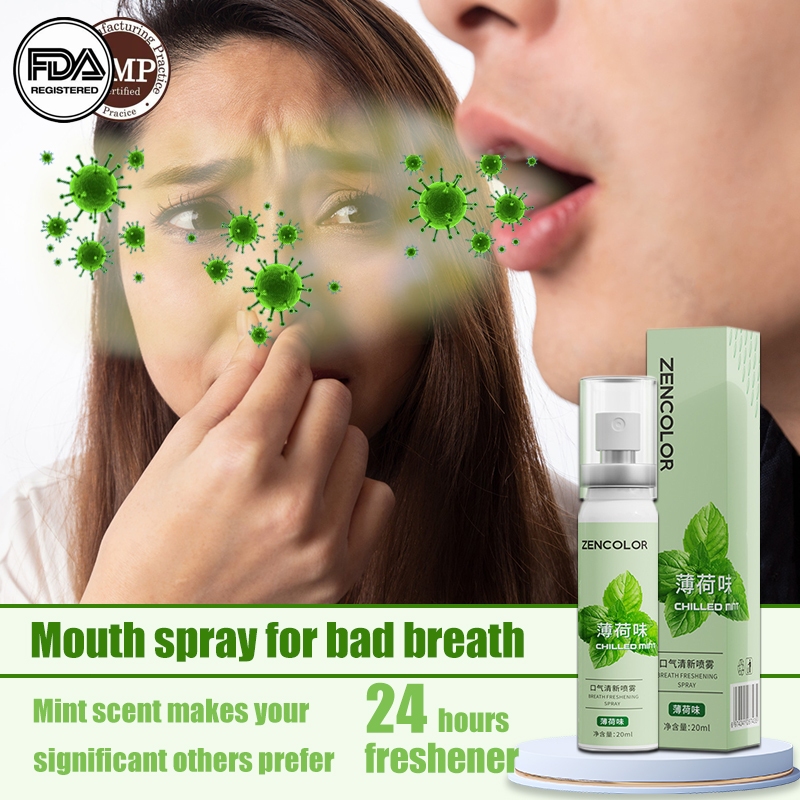 Mouth spray for bad breath 24 hours freshener mint mouth spray fresh