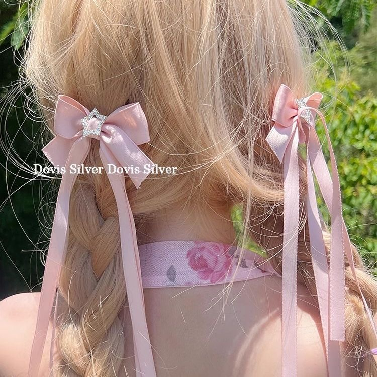 Pink - Mirror Shell Work Women's Bow Hair Clip 17 main image 1