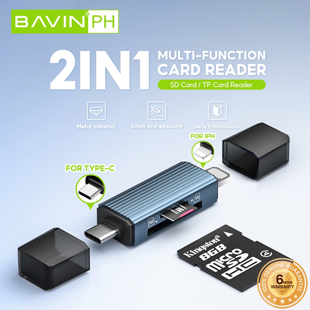 BAVIN O50 / O51 OTG Multi-function Card Reader 2 in 1 Transfer Adapter ...