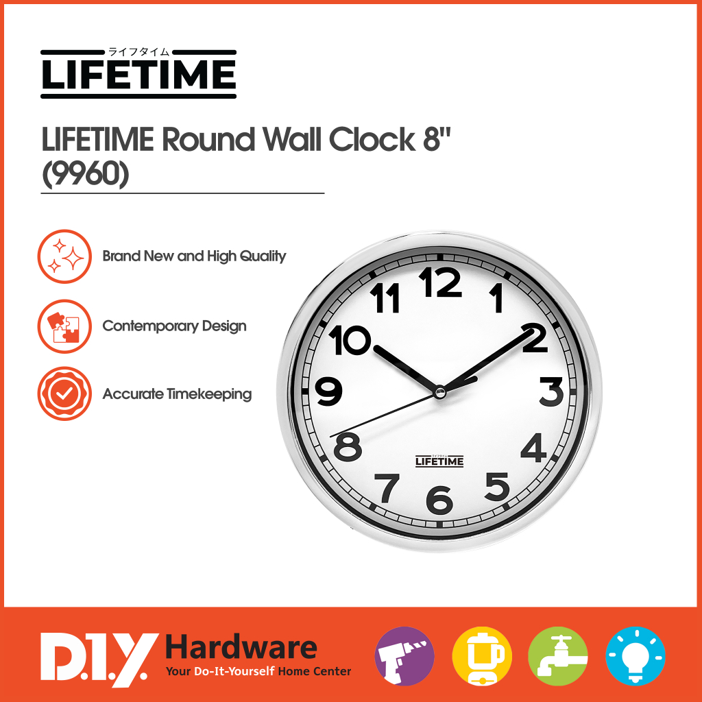 LIFETIME by DIY Hardware Round Wall Clock 8
