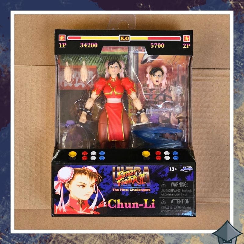 JADA TOYS Ultra Street Fighter II Chun-Li Red P2 Player 2 6