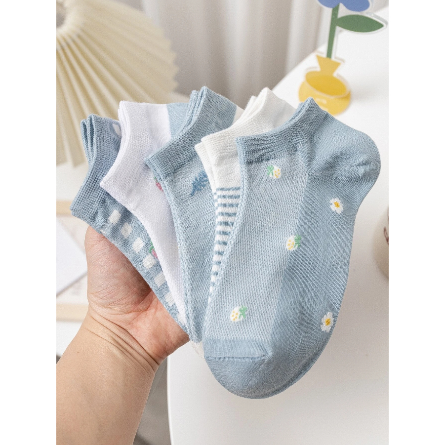 Purple Things and Stuffs - Strawberry Mesh Design Socks (5pairs ...