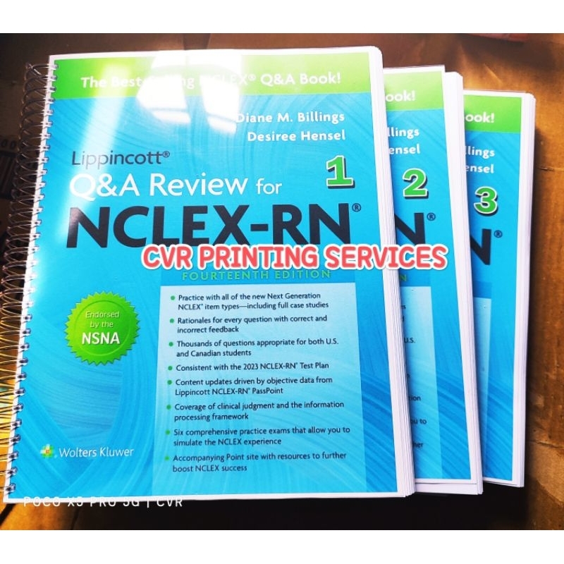 Lippincott Q&A Review For NCLEX-RN, 2019 Edition – Very Good Condition, Revised, Diane Billings & Desiree Hensel