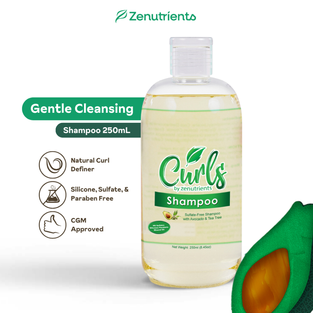 Curls by Zenutrients Avocado & Tea Tree Sulfate-Free Shampoo 250ml ...