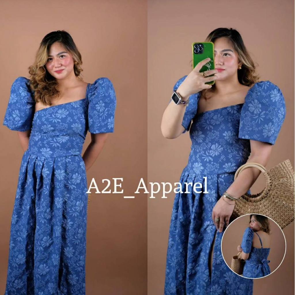 A2E | Amor Filipiniana Dress | Modern Filipiniana Maxi Dress with ...