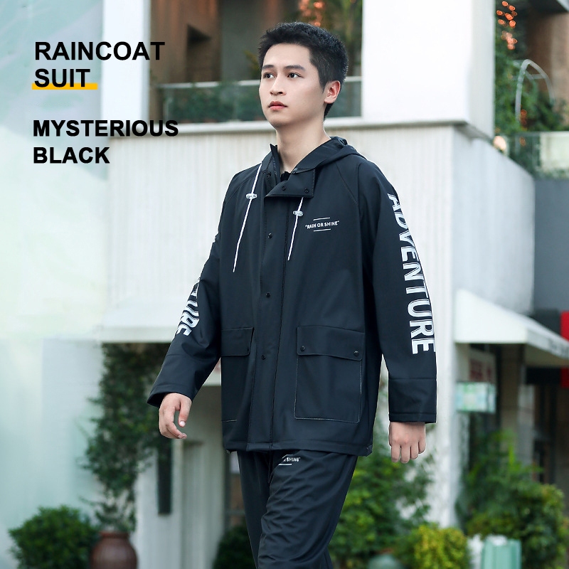 Raincoat Suit For Men Upgrade Thickening Pvc Waterproof Material 