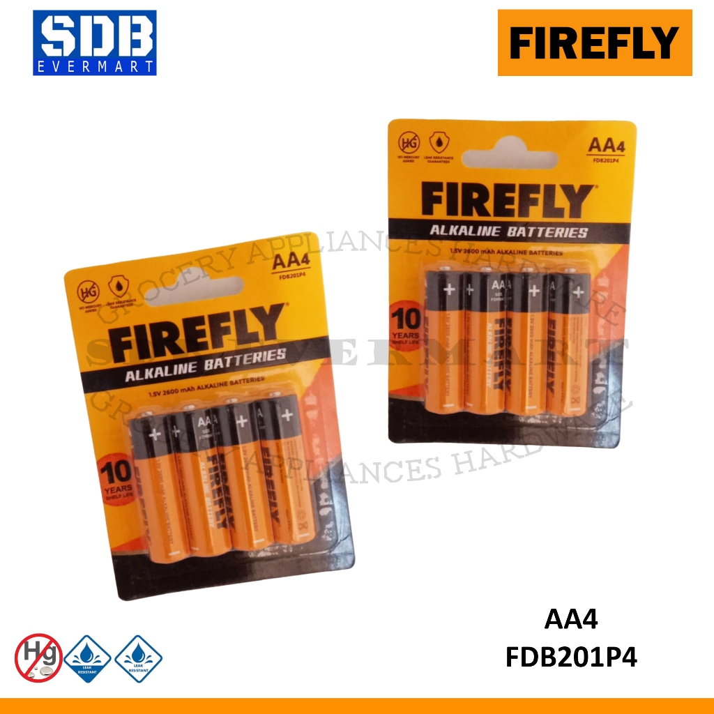 Firefly Alkaline Battery LA06 AA (FDB201P4)1.5V 2600mah-1pc | Shopee ...