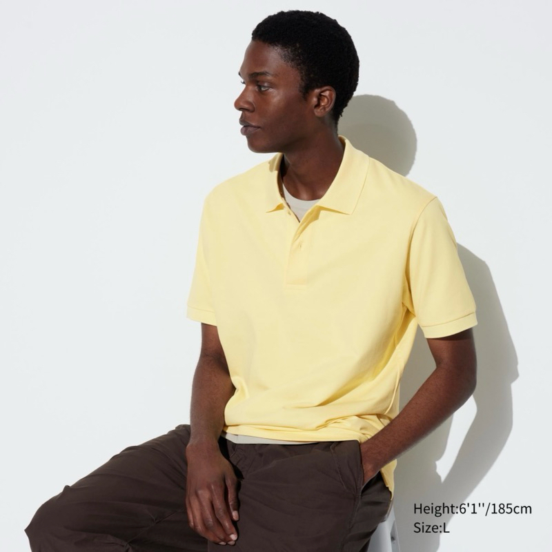 Dry pique polo shirt uniqlo best sale