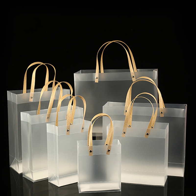 Gift Bag Transparent Frosted Texture Storage Handbags Exquisite ...