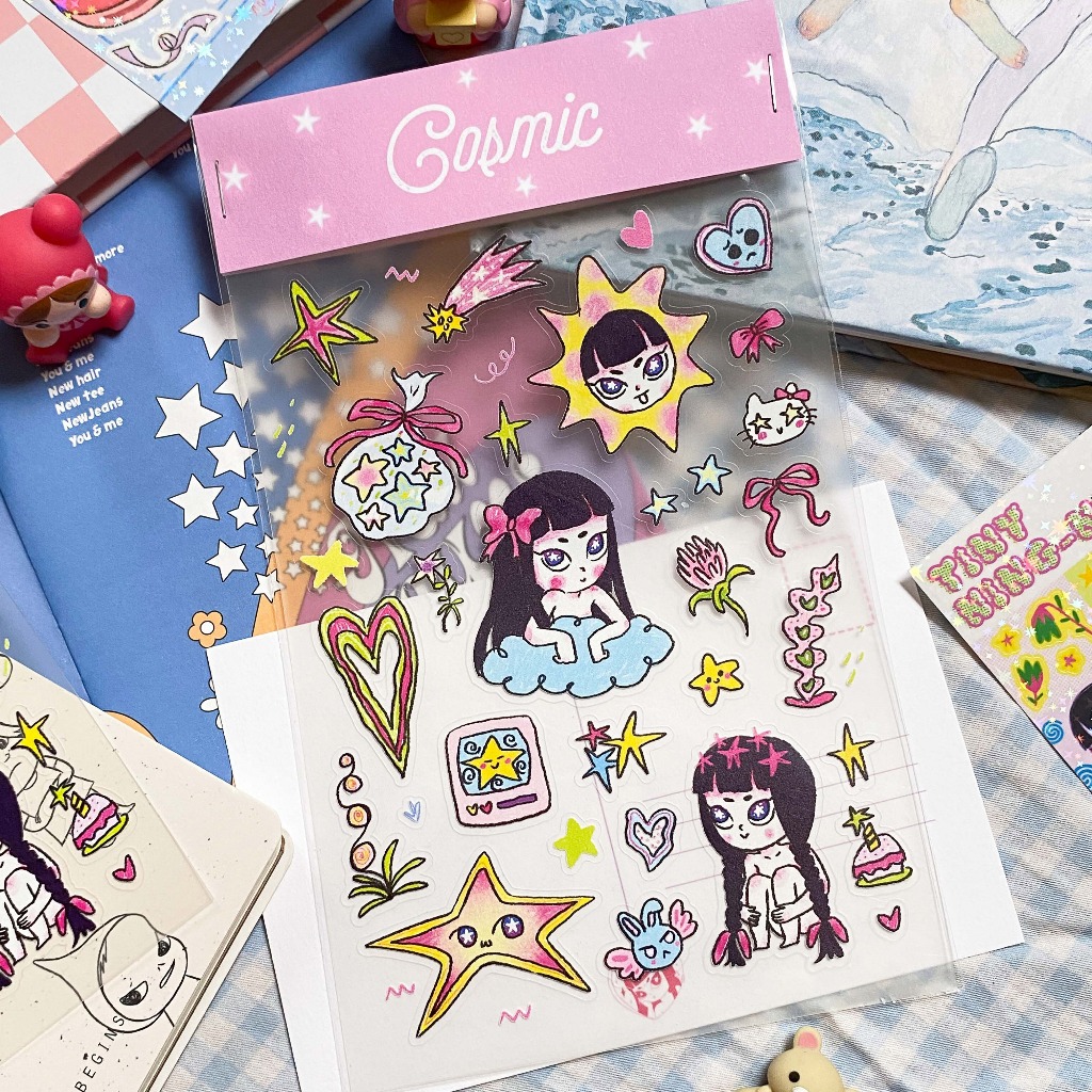 Cosmic Transparent Sticker Sheet ★ ( uv printed sticker ) | Shopee ...