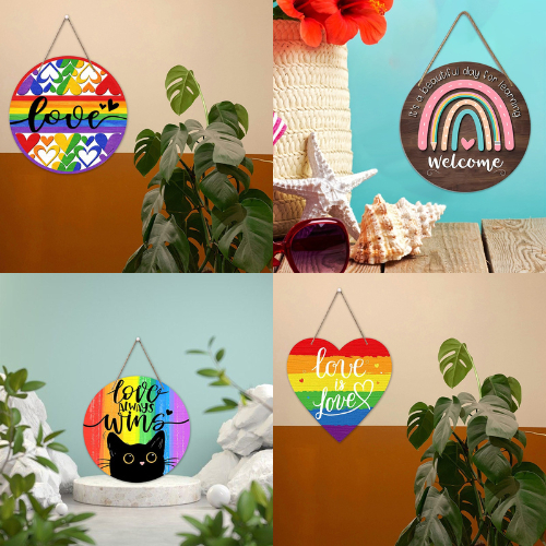 WOODEN WALL FRAME DISPLAY LOVE WELCOME HOME CIRCLE WOODEN WALL FRAME ...