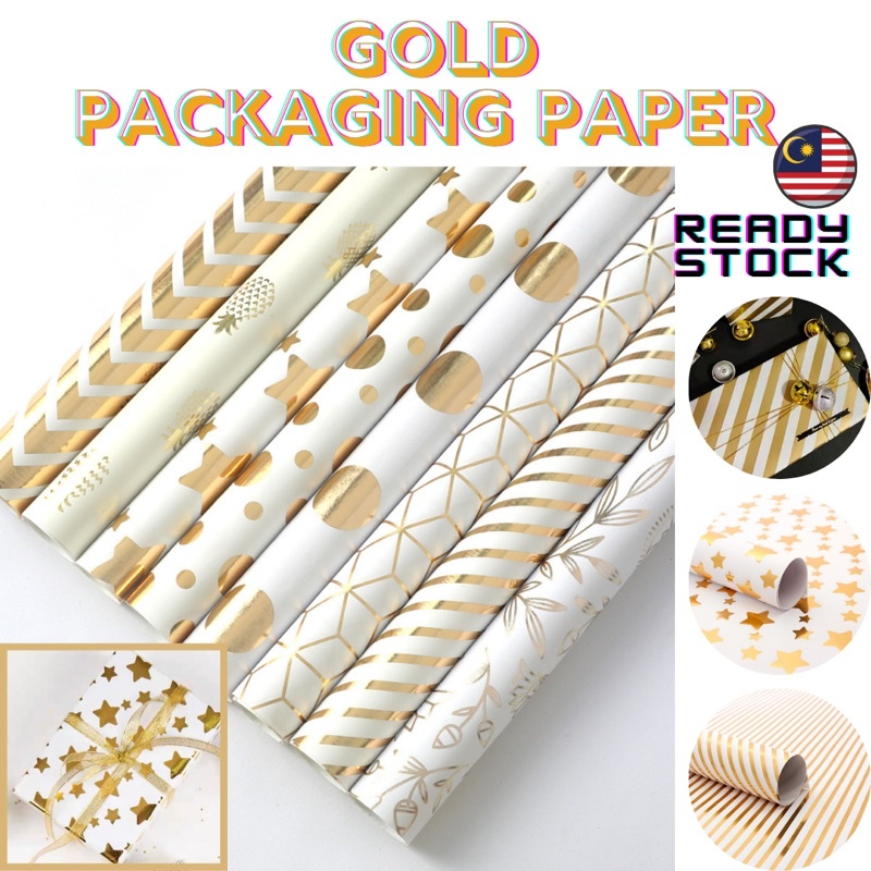 Premium Laser Rose Gold Gift Wrapping Paper (50*70cm) (1/5pcs) Gift