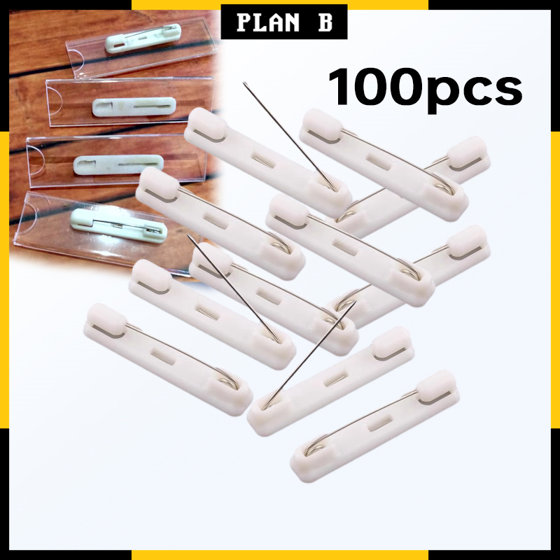 100pcs Plastic Name Badge Pin 3.1cm Lapel Pin For School/office/company ...