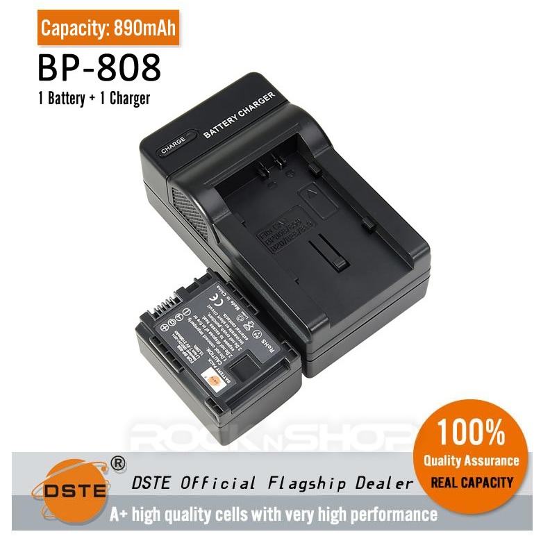 DSTE BP-808 Replacement Battery or Charger for Canon M30 M300 M31