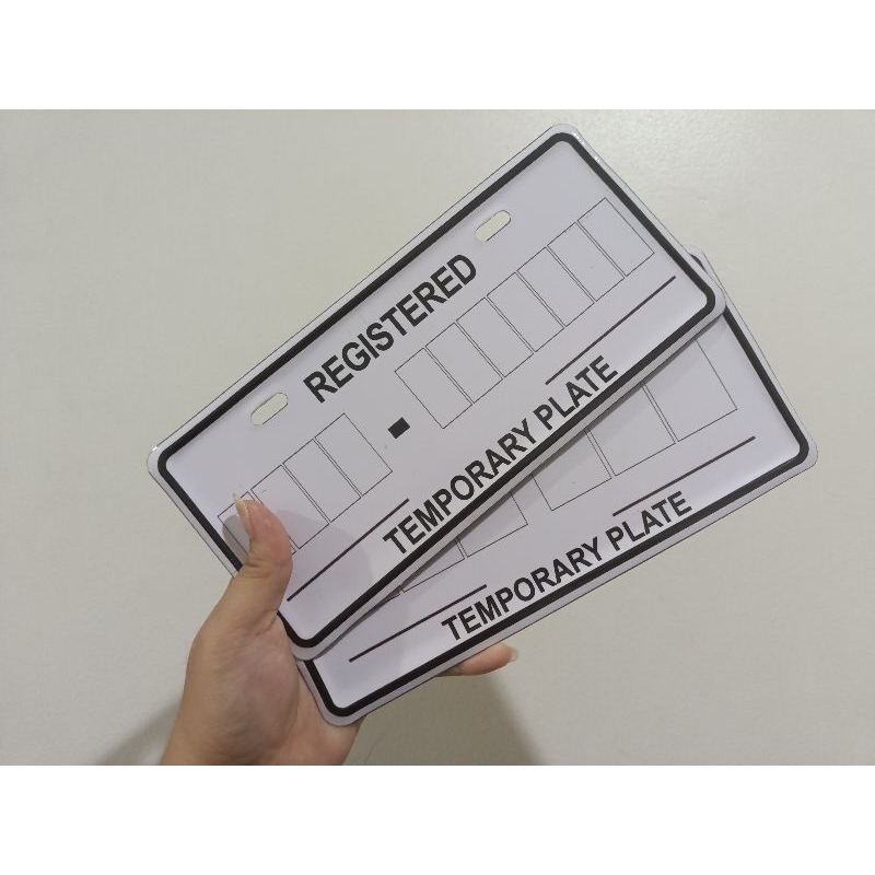 Blank Plate for Motorcycle ( New Format required by LTO ) with