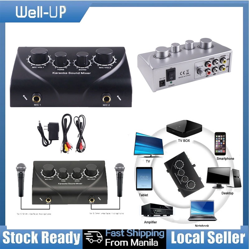 Mixing Sound Mixer Dual Mic Inputs Company Stage Home KTV Rooms Digital ...