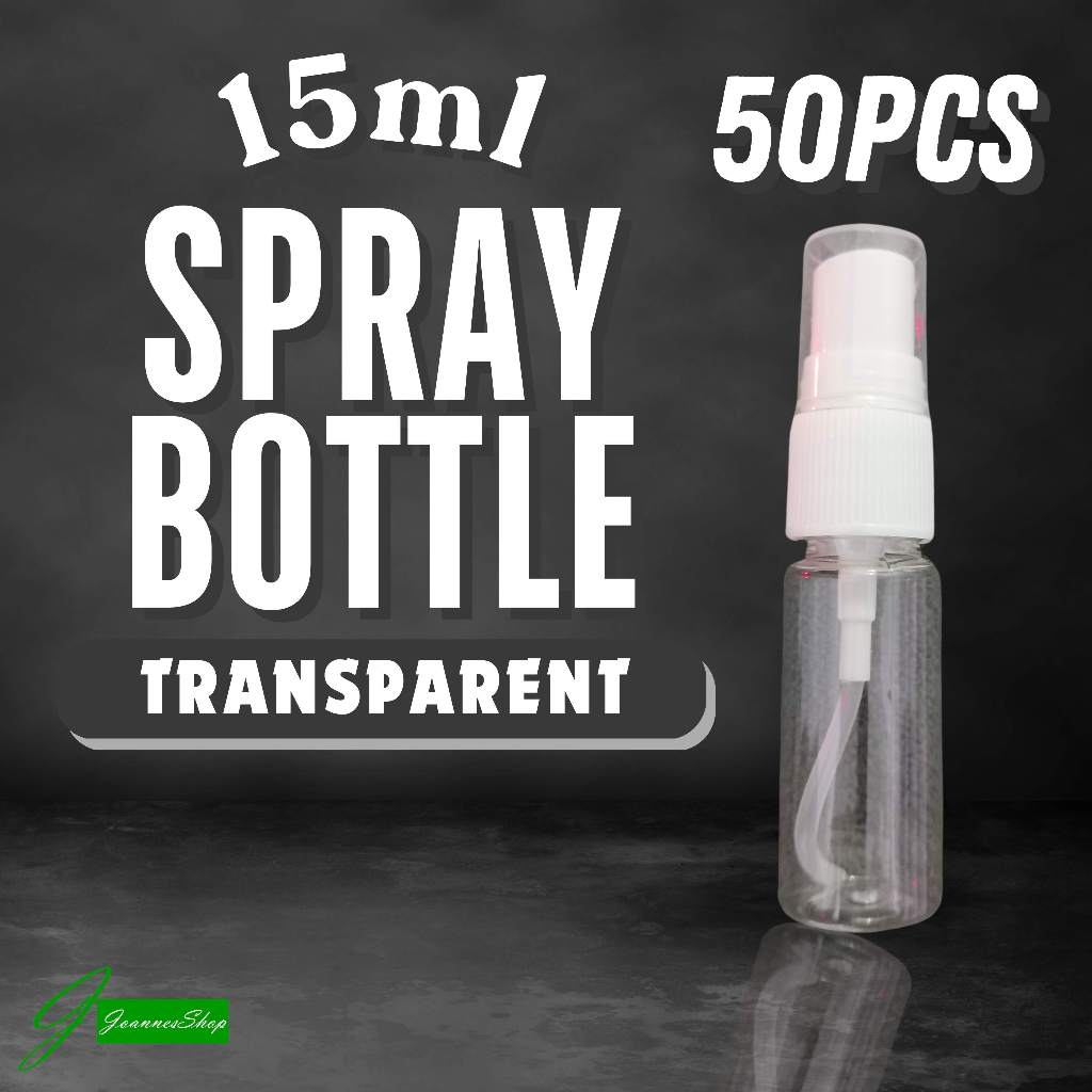 50pcs TRANSPARENT SPRAY BOTTLE (15ml) | Shopee Philippines