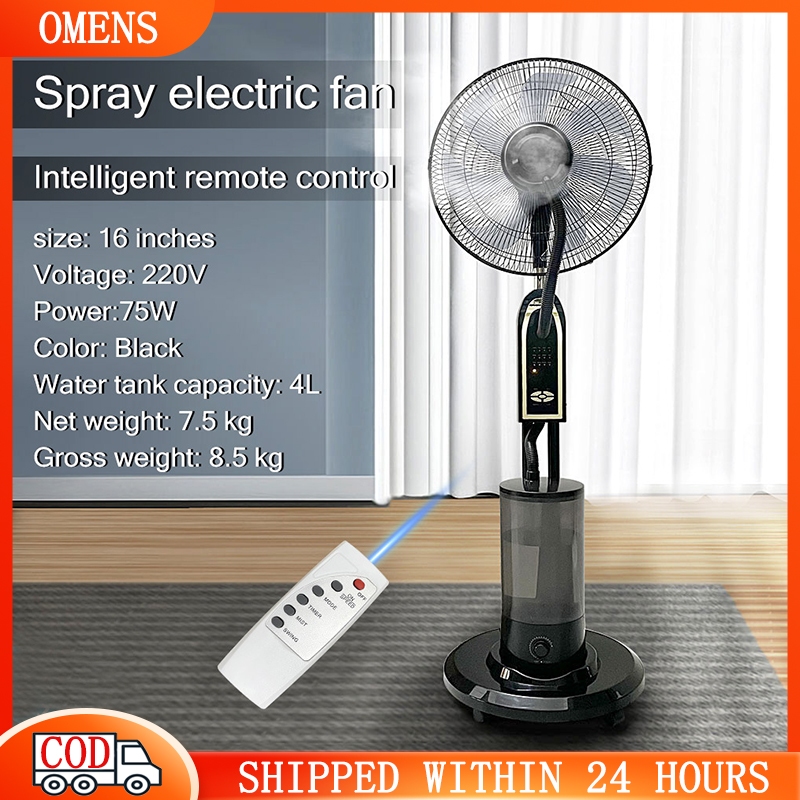 16inch Mist Fan With Remote Control Air Humidifier Water Misting Floor ...