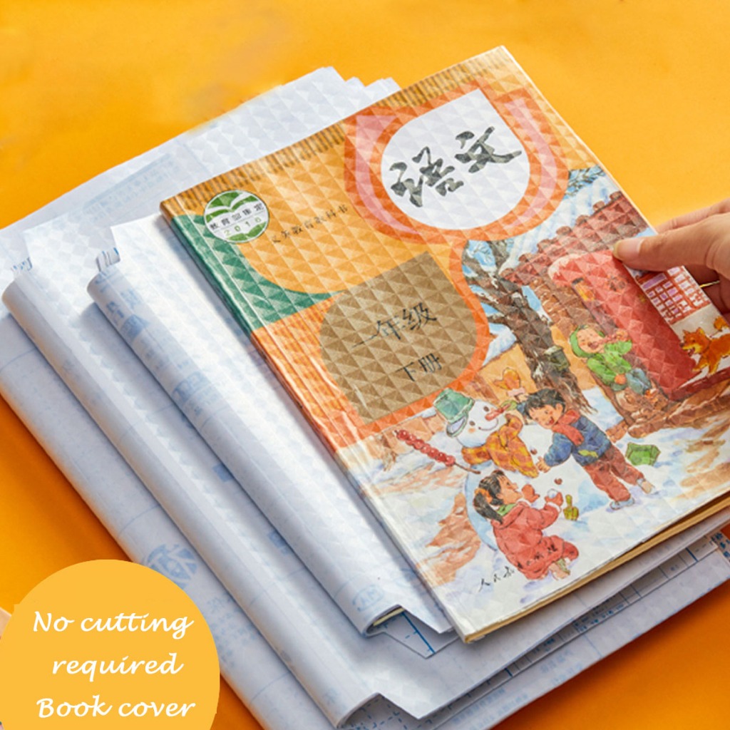 10 Sheets Self-adhesive Book Wrap Book Cover 10 Sheets Film Transparent ...