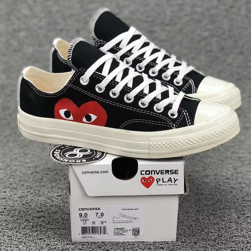 Size 36 45 Converse Play Low Cut Casual Rubber Shoes Sneakers Shoes For Men And Women Unisex Shoes Shopee Philippines