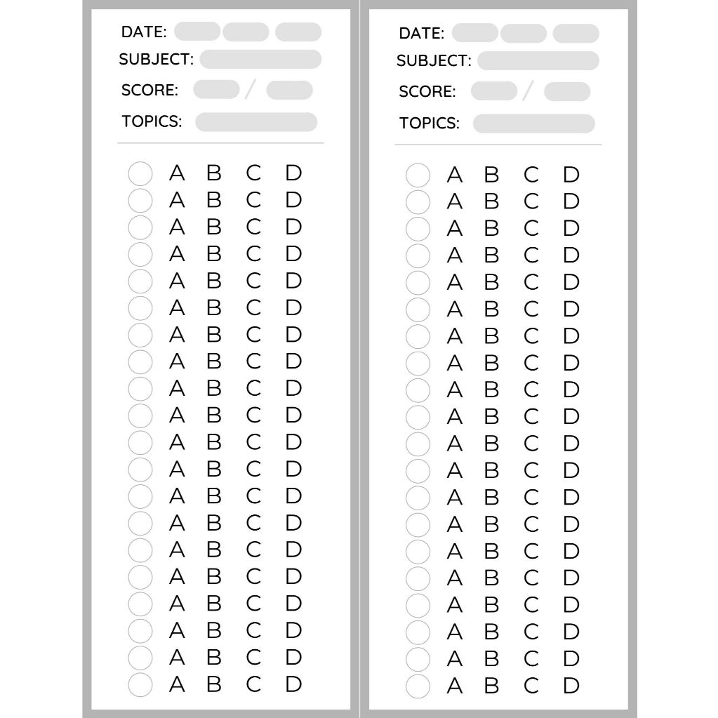 Study Answer Sheet Notepad | ABCD Multiple Choice | Review Notepad | Shopee Philippines for Free Printable Answer Sheet 1 50 Pdf