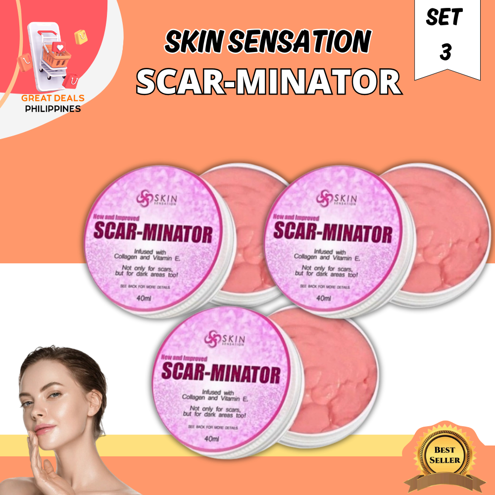 SET OF 3 SCARMINATOR SCAR REMOVER / Heals scars, stretch marks / insect ...