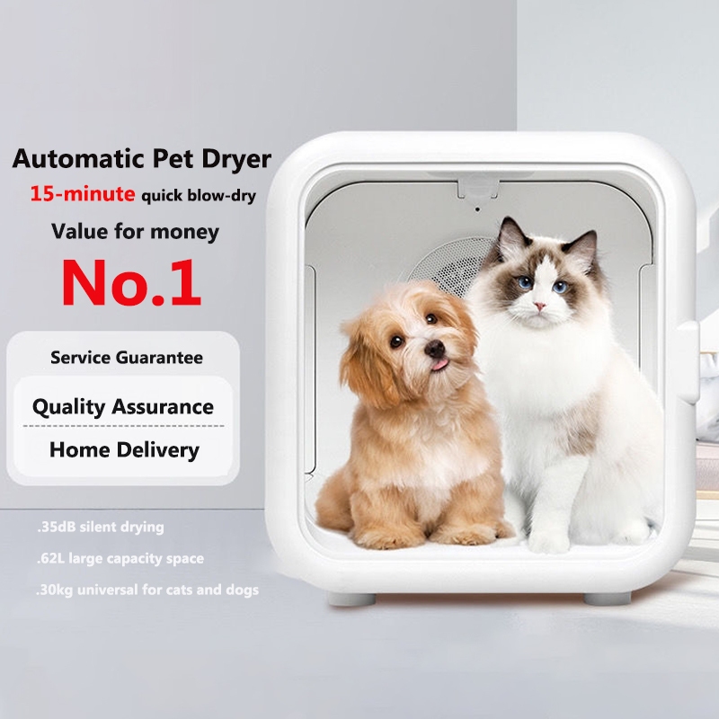 Zertylre Pet Dryer Automatische Trockenbox - UV Sterilisation, 55L Für Katzen & Kleine Hunde
