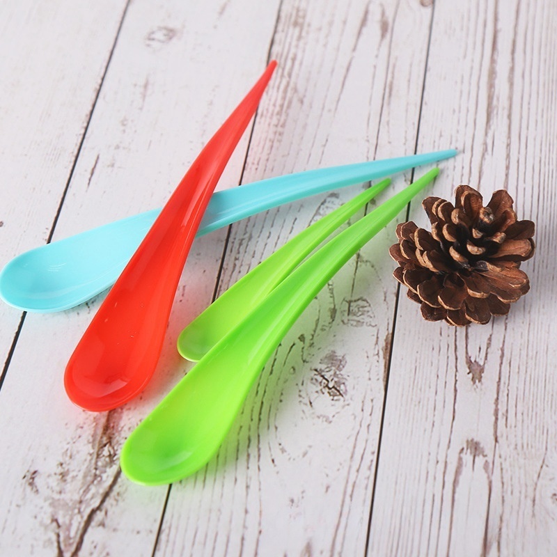500pcs Dessert Spoon Drop shape Spoon Disposable Plastic Spoon For ice ...