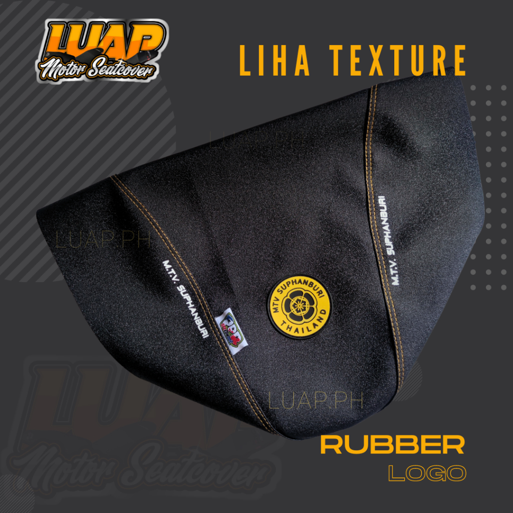 MTV Rubberized logo Sandpaper Liha Texture Makapit Motor Seat Cover ...