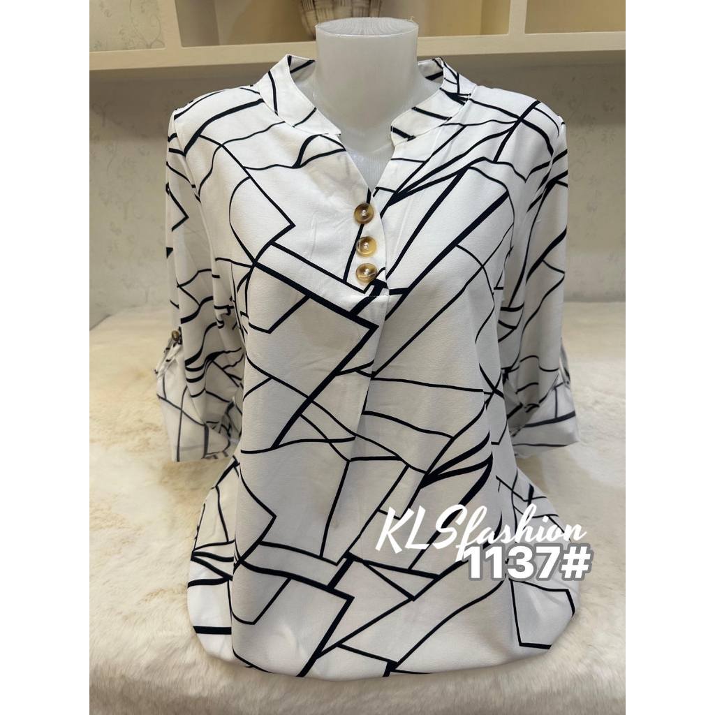 V NECK KOREAN BLOUSE (BUY 1 TAKE 1) main image 1