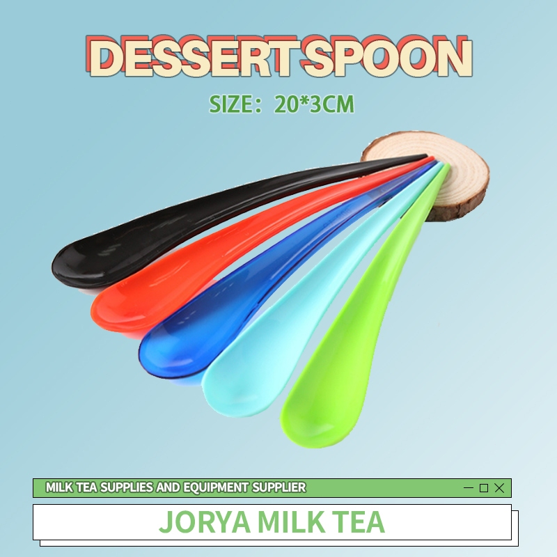 100pcs Dessert Spoon Drop Shape Spoon Ice Cream Milkshake Cake HaloHalo ...