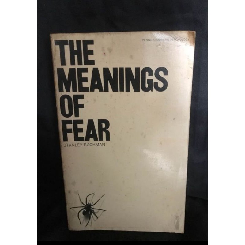 The Meanings Of Fear By Stanley Rachman Shopee Philippines