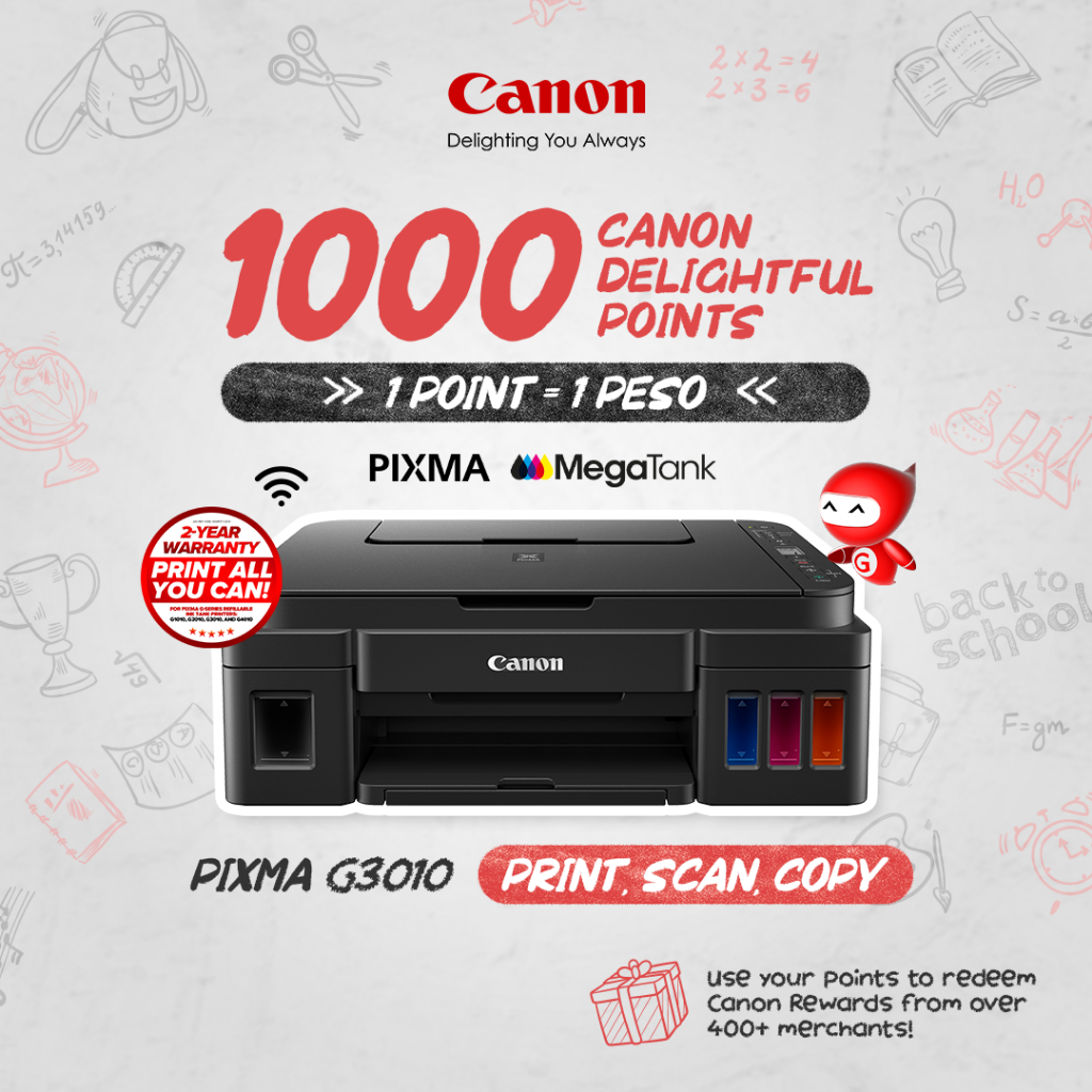 Canon G3010 Refillable Ink Tank System | Shopee Philippines
