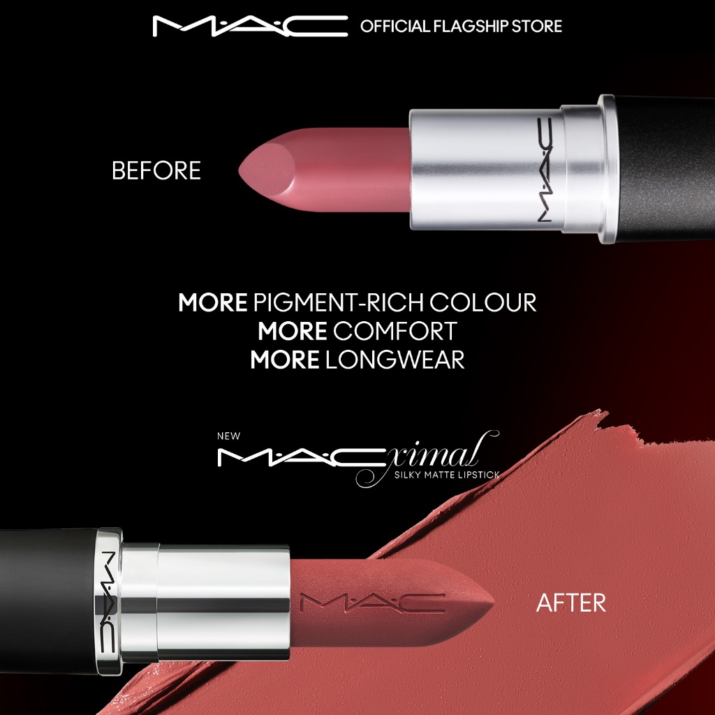 [New] MAC MACXIMAL Silky Matte Lipstick Iconic Matte Lipstick With 12 Hours Comfortable Wear