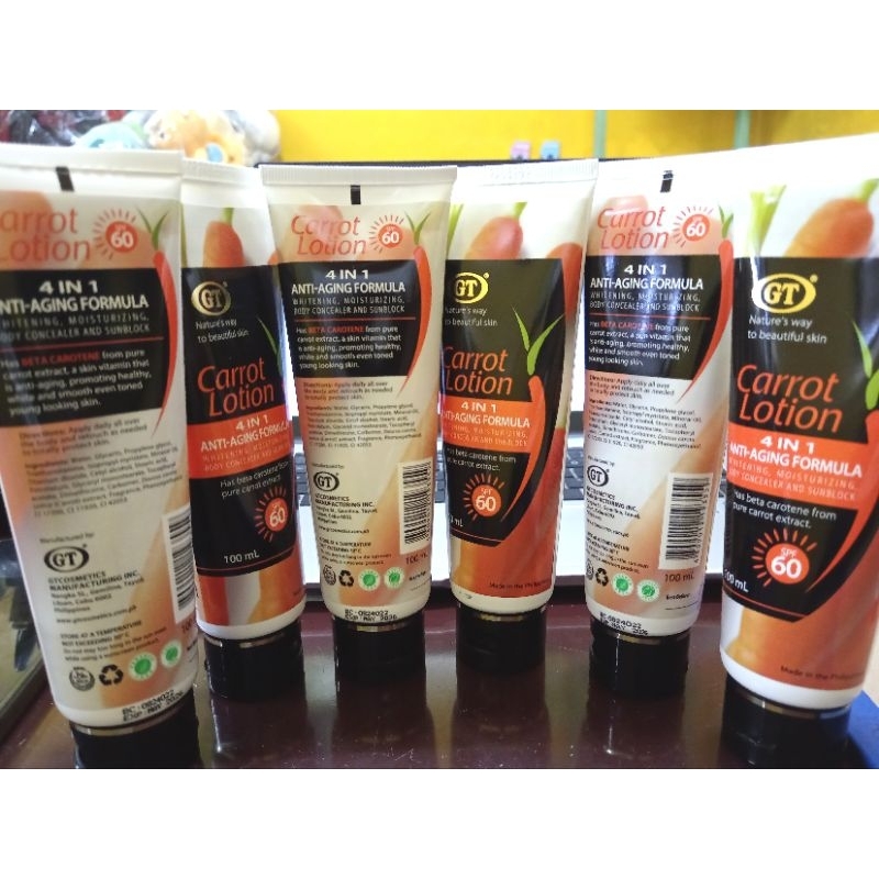 GT Carrot Lotion with SPF60 | Shopee Philippines