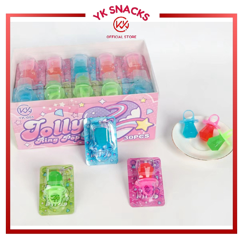 YK / 30PCS JOLLY RING POP CANDY LOLLIPOP RING TOY | Shopee Philippines