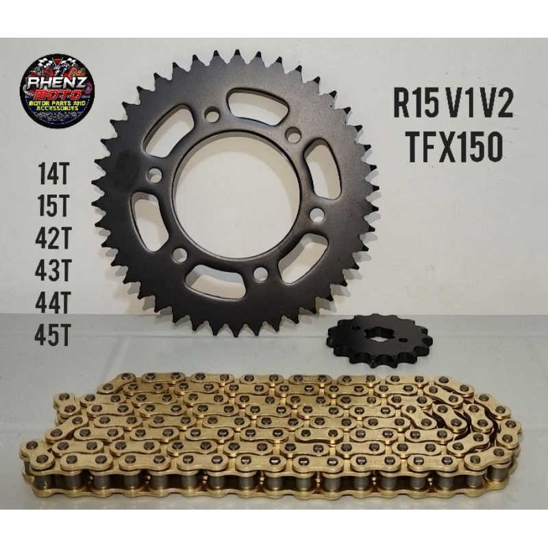 TFX150 R15 V1 V2 JAPAN MADE HYBREED TYPE RUSTPROOF HEAVY DUTY SPROCKET ...